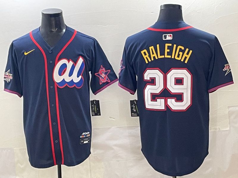 Men 2025 Seattle Mariners #29 Raleigh dark Blue All star Nike MLB Jersey style 02->seattle mariners->MLB Jersey